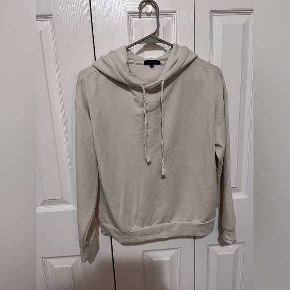 Quince SuperSoft Fleece Pullover Hoodie Off-White Extra Small - Picture 2 of 4